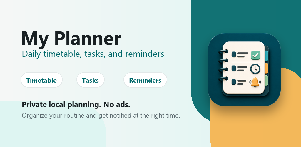 My Planner Android app feature graphic